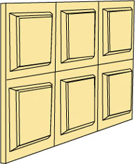 Dollhouse Miniature Dpb32-6 Wainscot Panels,6/Sheet